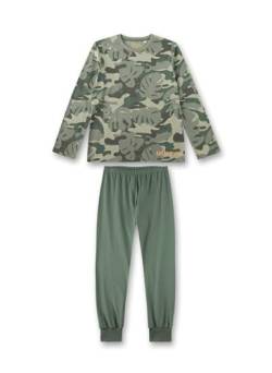 Sanetta Jungen-Schlafanzug lang Grün | Hochwertiger und bequemer Schlafanzug aus Bio-Baumwolle für Jungen. Pyjamaset für Jungen 152 von Sanetta