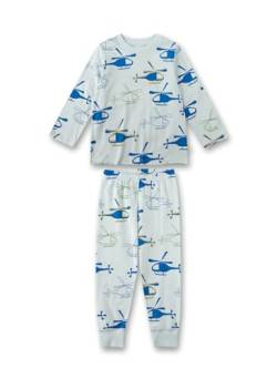 Sanetta Jungen-Schlafanzug lang Hellblau | Hochwertiger und bequemer Schlafanzug aus Baumwolle für Jungen. Pyjamaset für Jungen 104 von Sanetta