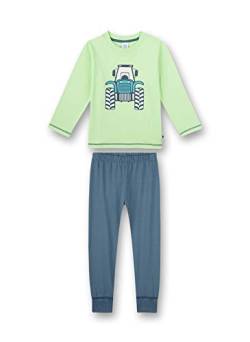 Sanetta Jungen Schlafanzug lang grün Pyjamaset, Lime, 092 von Sanetta