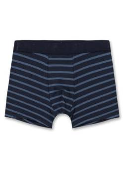 Sanetta Jungen-Shorts Blau | Hochwertige und nachhaltige Unterhose für Jungen aus Baumwoll-Mix. Unterhose mit Webbund und Ringelprint | Unterwäsche für Jungen von Sanetta