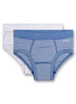 Sanetta Jungen-Slip (Doppelpack) | Hochwertige und nachhaltige Unterhose für Jungen aus Bio-Baumwolle. Inhalt: 2er Set Unterwäsche für Jungen 104 von Sanetta