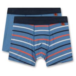 Sanetta - Kid's Boys Modern Classic Doppelpack Shorts - Unterhose Gr 104;116;128;140;80;92 blau;grau von Sanetta