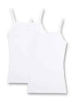 Sanetta Mädchen 344838 Unterhemd, Weiß (White 10), 176 (2er Pack) von Sanetta