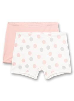 Sanetta Mädchen-Shorts (Doppelpack) Dots-Allover und Rosa | Hochwertige und nachhaltige Unterhose für Mädchen aus Baumwolle. Inhalt: 2er Set Unterwäsche für Mädchen 104 von Sanetta