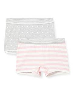 Sanetta Mädchen Shorts im Doppelpack grau Slip, hellgrau Melange, 128 von Sanetta