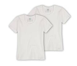 Sanetta Mädchen T-Shirt mit Crochetta Spitze im Doppelpack aus Biobaumwolle - Made in Europe - weiß (10), 140 von Sanetta