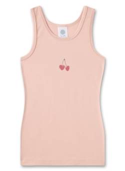 Sanetta Mädchen-Unterhemd Rosa | Hochwertiges und nachhaltiges Unterhemd für Mädchen aus Bio-Baumwolle. Unterhemd mit Kirschmotiv | Inhalt: Unterwäsche für Mädchen von Sanetta