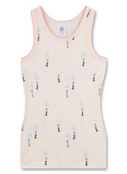 Sanetta Mädchen-Unterhemd Rosa | Hochwertiges und nachhaltiges Unterhemd für Mädchen aus Bio-Baumwolle. Unterhemd mit Möwenprint | Unterwäsche für Mädchen von Sanetta