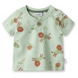 Sanetta - Pure Baby Boys LT 2 T-Shirt with Button - T-Shirt Gr 68 grün von Sanetta