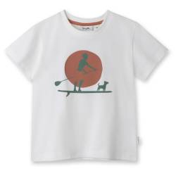 Sanetta - Pure Kids Boys LT 2 - T-Shirt Gr 116 grau/weiß von Sanetta