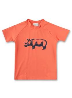 Sanetta UV Shirt Orange | Praktisches und schützendes Badeshirt aus recyceltem Polyester für Jungen. Bademode für Kinder 128 von Sanetta