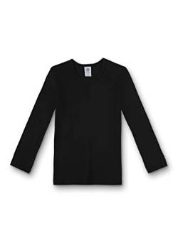 Sanetta Unisex-Unterhemd Langarm Schwarz | Hochwertiges und nachhaltiges Unterhemd für Junge aus Bio-Baumwolle. Unterwäsche für Jungen 092 von Sanetta