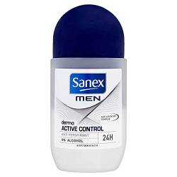 6 x SANEX Men Deo Roll-On "Dermo Active Control" für normale Haut - 50 ml von Sanex