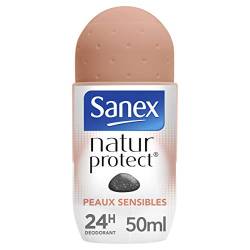 SANEX - Deodorant mit Kugel Natur Protect für empfindliche Haut – Deodorant für Damen und Herren mit Alaunstein – Wirksamkeit 24 h – 50 ml von Sanex
