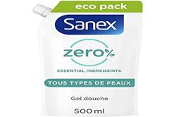 SANEX - Feuchtigkeitsspendendes Duschgel Null% – alle Hauttypen – Eco-Nachfüllpack Duschgel – 500 ml von Sanex