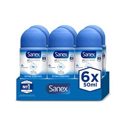 Sanex Deo Roll-on Dermo Extra Control, 50 ml, 6 Stück von Sanex