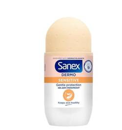 Sanex Dermo Sensitive Roll On Antitranspirant 50 ml 6er-Pack, Deodorant für empfindliche Haut, 0% Alkohol oder Ethanol, (6 x 50 ml) (Verpackung kann variieren) von Sanex