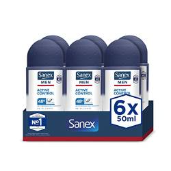 Sanex Men Active Control Deodorant für Herren, Roll-on, 6er Pack (6 x 50 ml) von Sanex