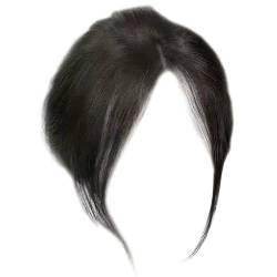 Clip in Pony, teilweise Pony -Haarstück, 9,8 Zoll natürlicher Clip -Pony, atmungsaktive menschliche Haaropper für Frauen realistische Haare (braun schwarz) von Sanfiyya