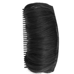 Haarbrötchen Invisible False Hair Clip, Haarbasis Fluffy Hair Pad, Volumen einfügen Haar Bump Up Tool für kurzes langes Haar DIY (Schwarz) von Sanfiyya