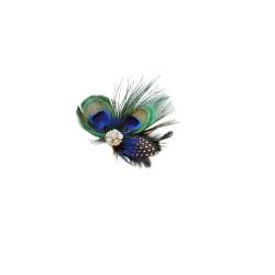 Peacock Feather Haarclip, Flapper -Stirnband, Hochzeitsfedern Faszinator, Charm Haarteil Schmuck handgefertigtes Haardekoration für Frauen und Mädchen von Sanfiyya