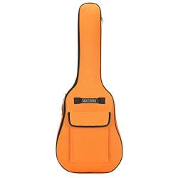 Sanfiyya Gitarrenbag, 40/41 -Zoll -E -Gitarrenkoffer, 600d Oxford Stoffverstellbares Gig -Gig -Beutel wasserdichte weiche Gitarren -Rucksack mit Schulterfalle Griff groß (orange) von Sanfiyya