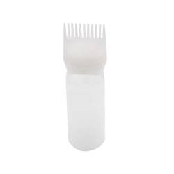 Wurzelkamm -Applikatorflasche, Haarfärbemittel -Applikatorbürste, 160 ml Friseschließwerkzeugflasche geeignet für die chemische Reinigung, Färben und Perming, Kunststoff (weiß) von Sanfiyya