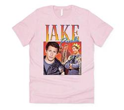 Sanfran Clothing Jake Peralta Hommage Top Funny Brooklyn Nine Nine TV Show Retro 90's T-Shirt, hellrosa, L von Sanfran Clothing