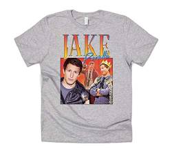 Sanfran Clothing Jake Peralta Hommage Top Lustiges Brooklyn Nine Nine Nine TV Show Retro 90er Jahre T-Shirt, grau, S von Sanfran Clothing