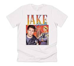 Sanfran Clothing Jake Peralta Hommage Top Lustiges Brooklyn Nine Nine Nine TV Show Retro 90er Jahre T-Shirt, weiß, M von Sanfran Clothing