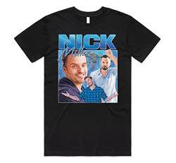 Sanfran Clothing Nick Miller Hommage Top Funny TV Icon Geschenk Herren Damen Mädchen T-Shirt, Schwarz , Small von Sanfran Clothing