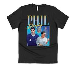 Sanfran Clothing Phil-Dunphy-T-Shirt, Homage-Shirt für den „Modern“-Schauspieler aus der lustigen TV-Serie, im Retro-Stil der 90er Jahre, Cam-Shirt im Vintage-Look, Schwarz , 58 von Sanfran Clothing