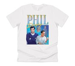 Sanfran Clothing Phil-Dunphy-T-Shirt, Homage-Shirt für den „Modern“-Schauspieler aus der lustigen TV-Serie, im Retro-Stil der 90er Jahre, Cam-Shirt im Vintage-Look, weiß, L von Sanfran Clothing