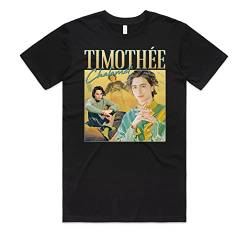 Sanfran Clothing Timothee Chalamet Homage Top Timothy Wonka Schauspieler Vintage T-Shirt, Schwarz , L von Sanfran Clothing