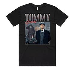 Sanfran Clothing Tommy Shelby Homage Top Peaky TV Show Geschenk Tom Thomas by Order Cillian Murphy T-Shirt, Schwarz , L von Sanfran Clothing