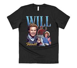 Sanfran Clothing Will Ferrell Hommage Top Lustige Film Icon Retro 90er Jahre Vintage Elf Ron T-Shirt, Schwarz , XXL von Sanfran Clothing