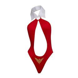 Saniplaycos Vampirella Coaplay Kostüm Overall Sexy Rot Einteiler Badeanzug Badeanzüge Rückenfrei Bikini (M) von Saniplaycos