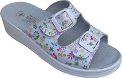 Sanital Light 1371 Leder Pantolette Blumen 1-37 von Sanital Light