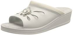 Sanital Light - Leder Slipper mit anatomischer Anti-Schock Leder Innensohle - 1342 - Weiss 40 von Sanital Light