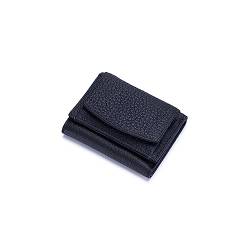 Blaudonau Handgefertigte RFID-Geldbörse aus weichem Leder, Mini-Geldbörse mit RFID-geschütztem Kreditkartenetui für Frauen. (Schwarz) von Sank