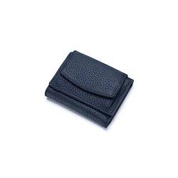 Sank Blaudonau Handgefertigte RFID-Geldbörse aus weichem Leder, Mini-Geldbörse mit RFID-geschütztem Kreditkartenetui für Frauen. (Blau) von Sank