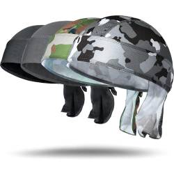 Sanlianzi Sports Bandana Cap, 4 Stück Kopftuch Herren Sommer UV Schutz Fahrrad Kopfbedeckung Atmungsaktiv Nimmt Schweiß Camouflage Auf Hat von Sanlianzi