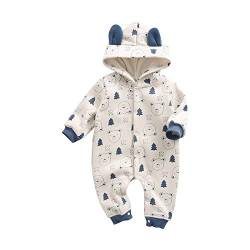 Sanlutoz Karikatur Drucken Baby Jungs Bodysuits Winter Warm Baumwolle Baby Strampler mit Ohren (6-12 Monate / 73 cm, BRW8180-KA) von Sanlutoz