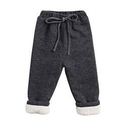 Sanlutoz Winter Warm Fleece Baby Mädchen Hose Beiläufig Plus Verdicken Kinder Hose Weich (12-18 Monate / 80 cm, KPW8108-DGY) von Sanlutoz