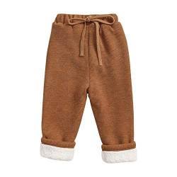 Sanlutoz Winter Warm Fleece Baby Mädchen Hose Beiläufig Plus Verdicken Kinder Hose Weich (18-24 Monate / 90 cm, KPW8108-BN) von Sanlutoz