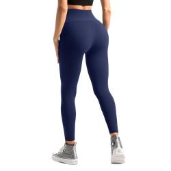 Sanpetix Leggings Damen, High Waist Blickdicht Leggings für Damen Marineblau 1 Pack LXL von Sanpetix