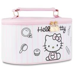 SANRIO Hello Kitty Reise-Kosmetikkoffer, für Mädchen, Jungen, Teenager, Erwachsene, offizielles Lizenzprodukt, oval, Hello Kitty, Helles Pink von Sanrio