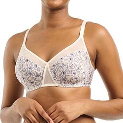 Sans Complexe Damen Complice 70SAD81 BH, Durchsichtig, Blumendruck, Elfenbein/Blau, 80C von Sans Complexe