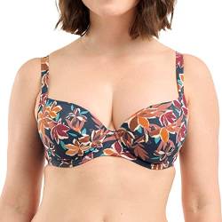 Sans Complexe Damen Staytation Badeanzug Top mit Bügel, Floral Print Blue, 75C von Sans Complexe