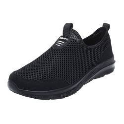 Herren Schuhe 44 Sneaker Schwarz rutschfeste Schuhe Herren 47 Mode Sommer Herren Turnschuhe Atmungsaktives Mesh Flach Schnür Freizeitschuhe Herren Turnschuhe Sportschuhe Ohne Schnürsenkel Herren von Sansee